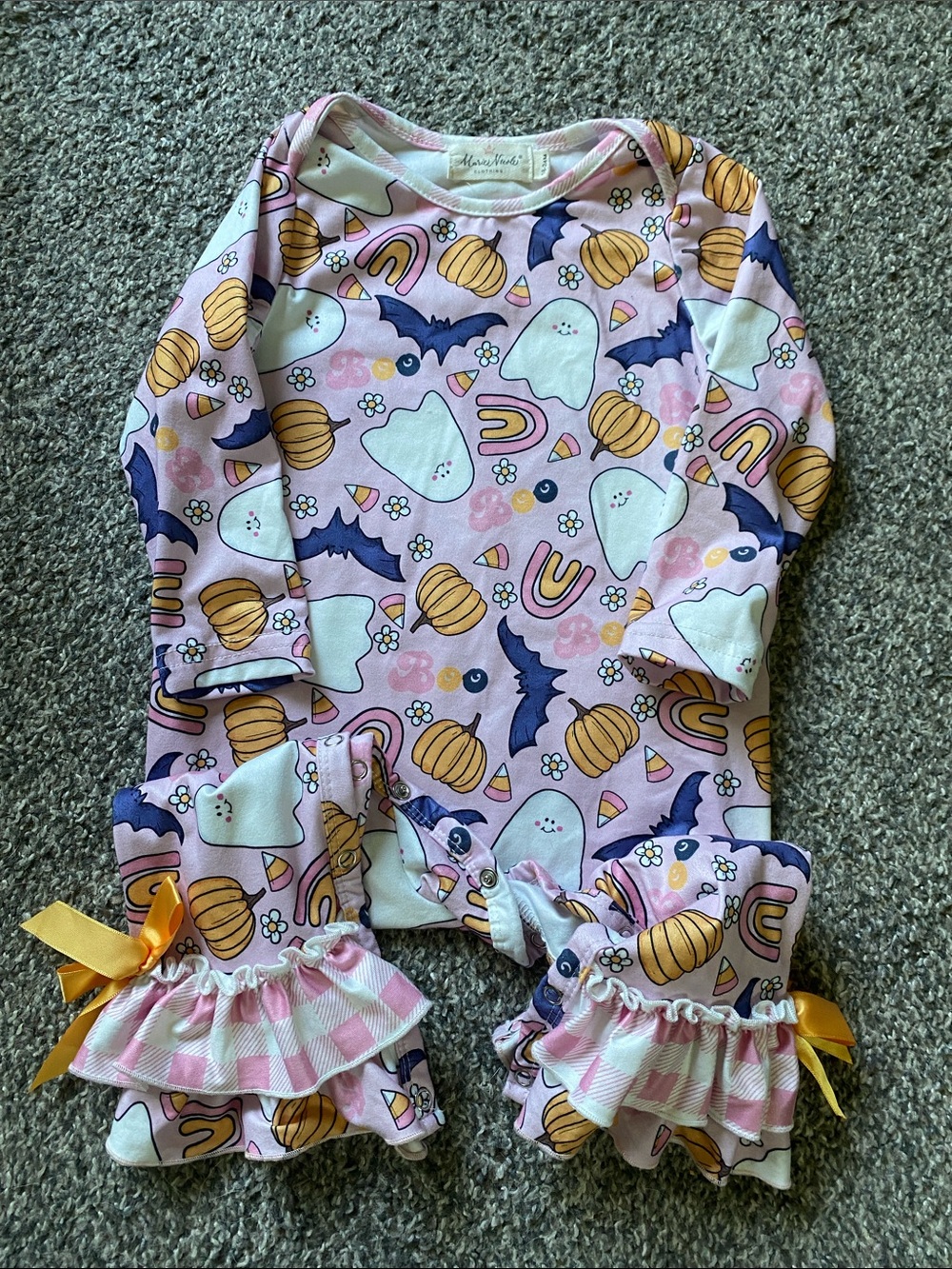 Marie Nicole Pink Halloween Ghosts One-Piece